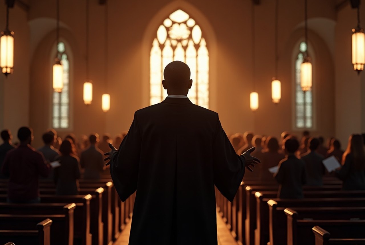 The red-brick sanctuary of a historic African Methodist Episcopal church