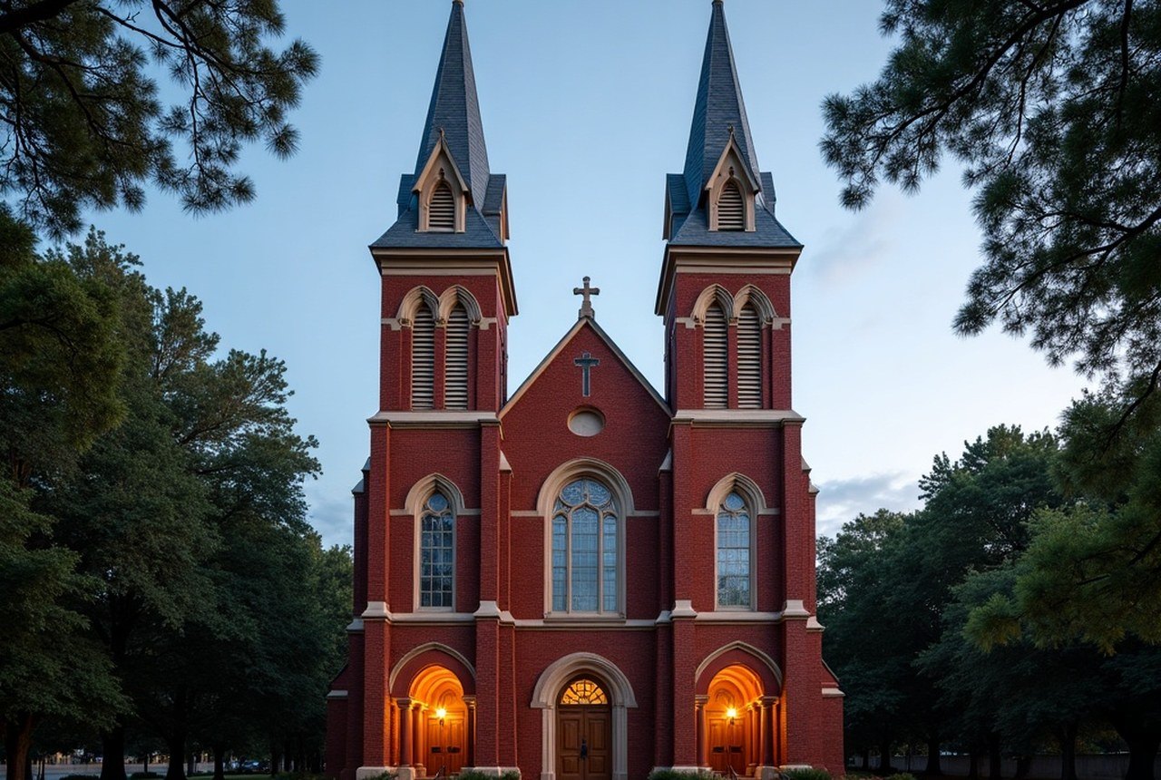 A storefront church with a hand-painted sign on a city avenue